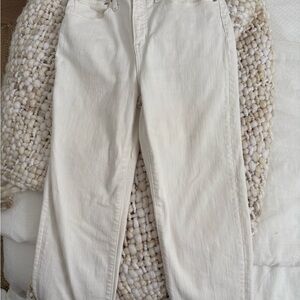 Madewell Women's White Straight Leg Jeans